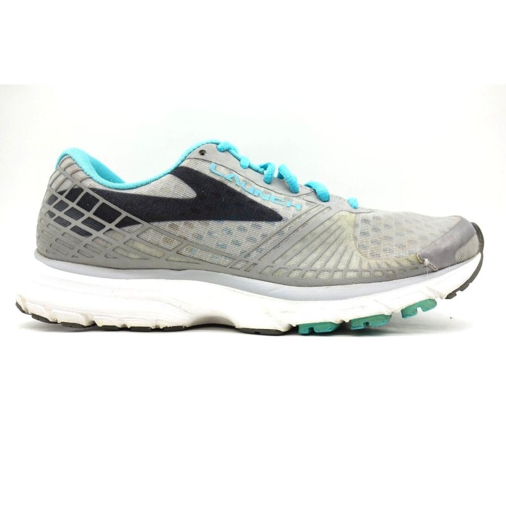 Brooks Launch 3 Gray Mesh Lace Up Athletic Running Shoes Women's 8 B